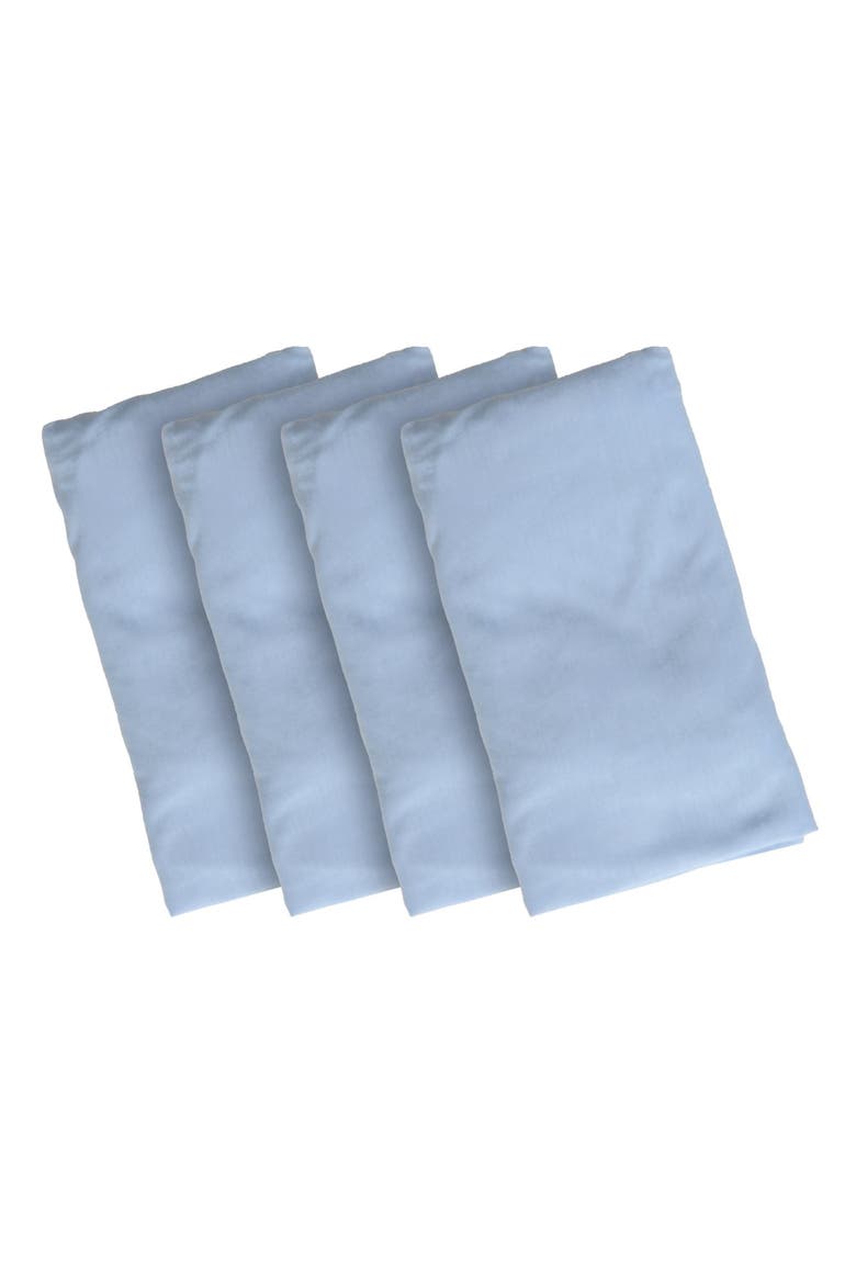 Lightweight Compact Crib Sheets - Set of 4 - Blue, Alternate, color, blue