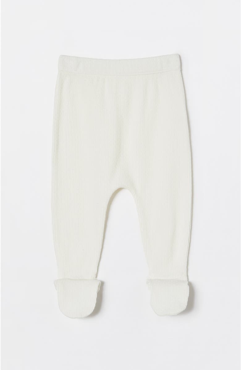 Cotton On Kids Organic Pointelle Legging, Alternate, color, Milk