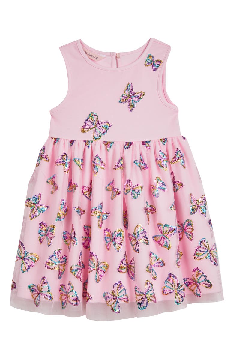 Pippa & Julie Sequin Butterfly Tank Dress, Main, color,