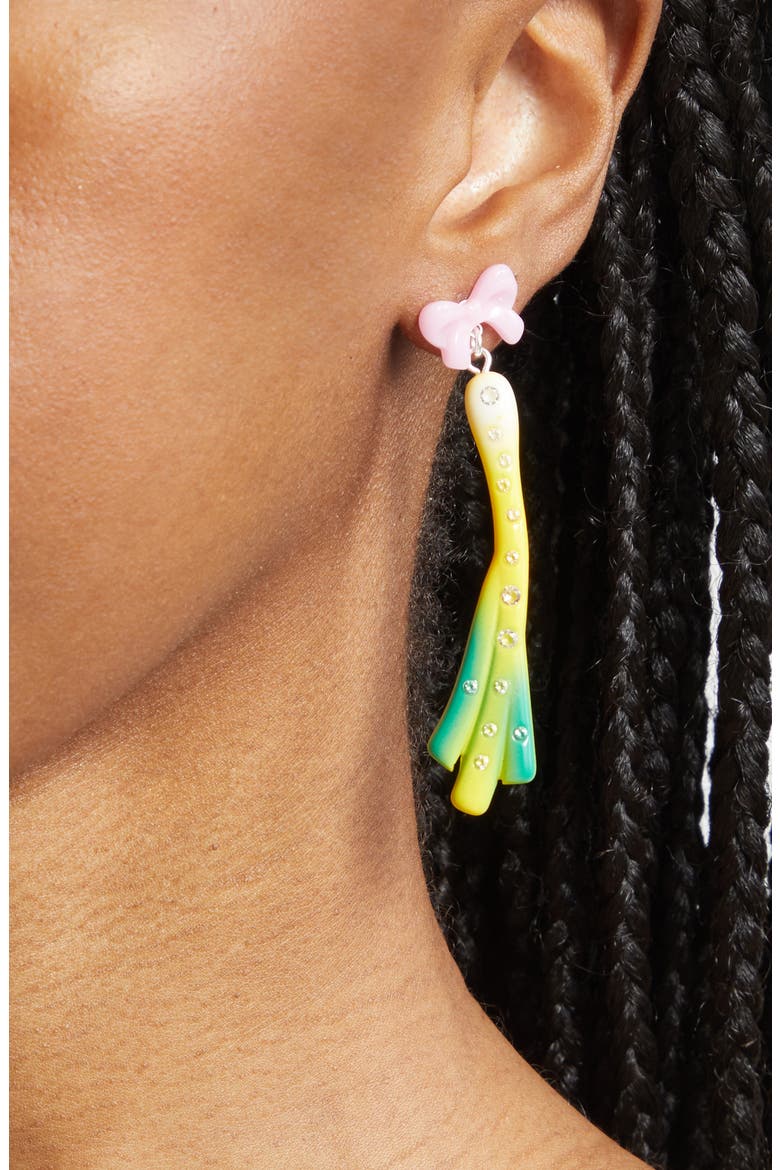 Scallionette Drop Earrings, Alternate, color, GREEN MULTI