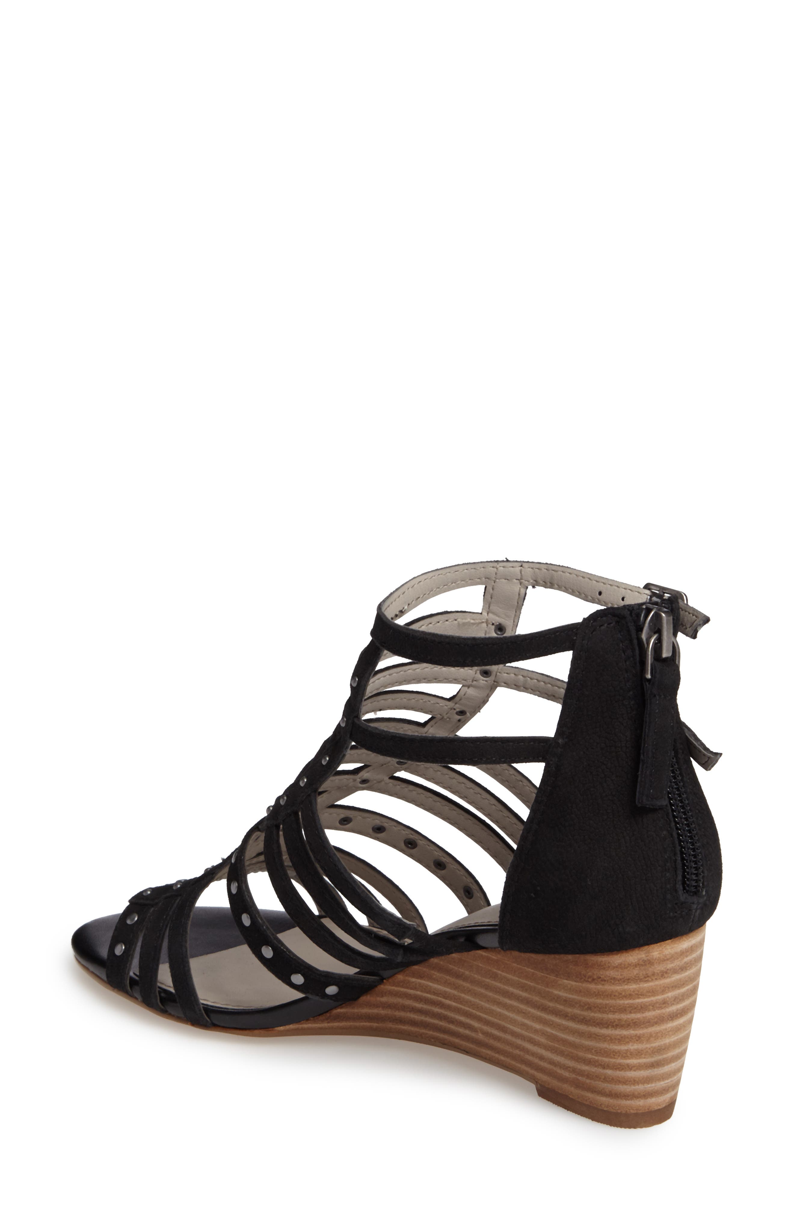 Hinge Nolan Strappy Wedge Sandal, Alternate, color, 