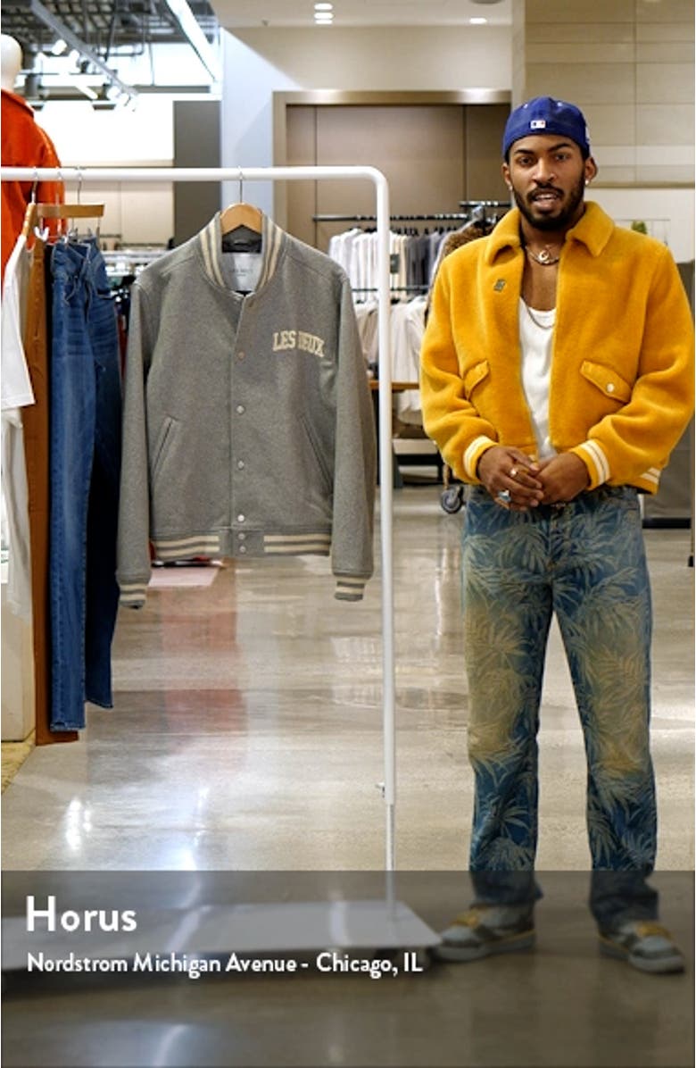 Wool Blend Varsity Jacket, sales video thumbnail