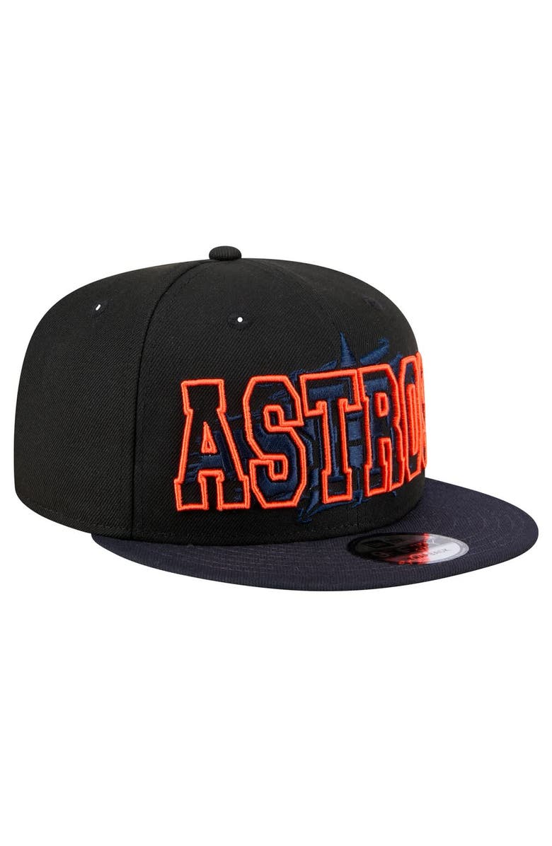 New Era Men's New Era Black Houston Astros Splatter 9FIFTY Snapback Hat, Alternate, color, Black