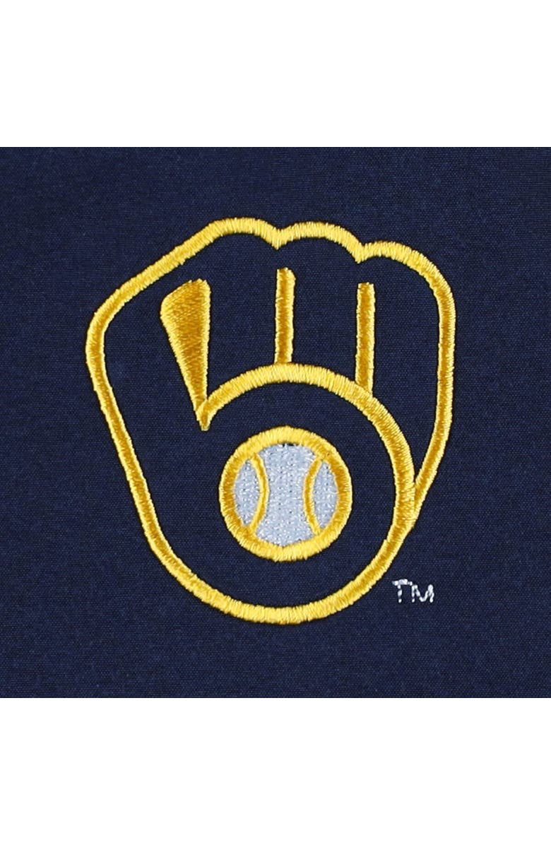 DUNBROOKE Men's Dunbrooke Navy/Heather Gray Milwaukee Brewers Alpha Full-Zip Jacket, Alternate, color, Navy