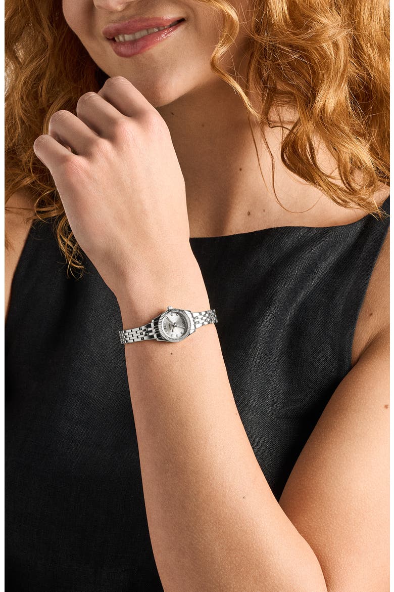 Scarlette Mini Bracelet Watch, 20mm, Alternate, color, SILVER