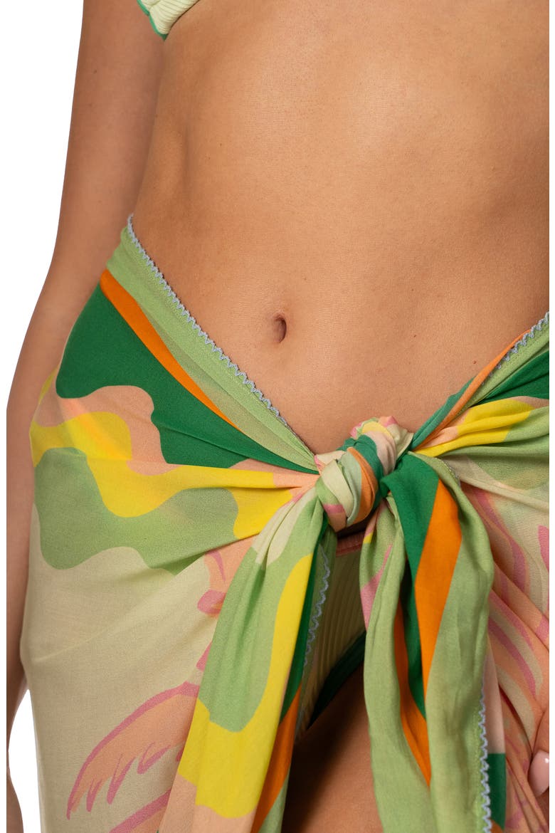 Pastel Mirage Isla Cover-Up Pareo, Alternate, color, OPEN GREEN