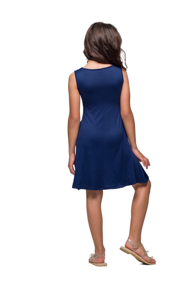 Sleeveless Pocket Swing Dress, Alternate, color, Navy