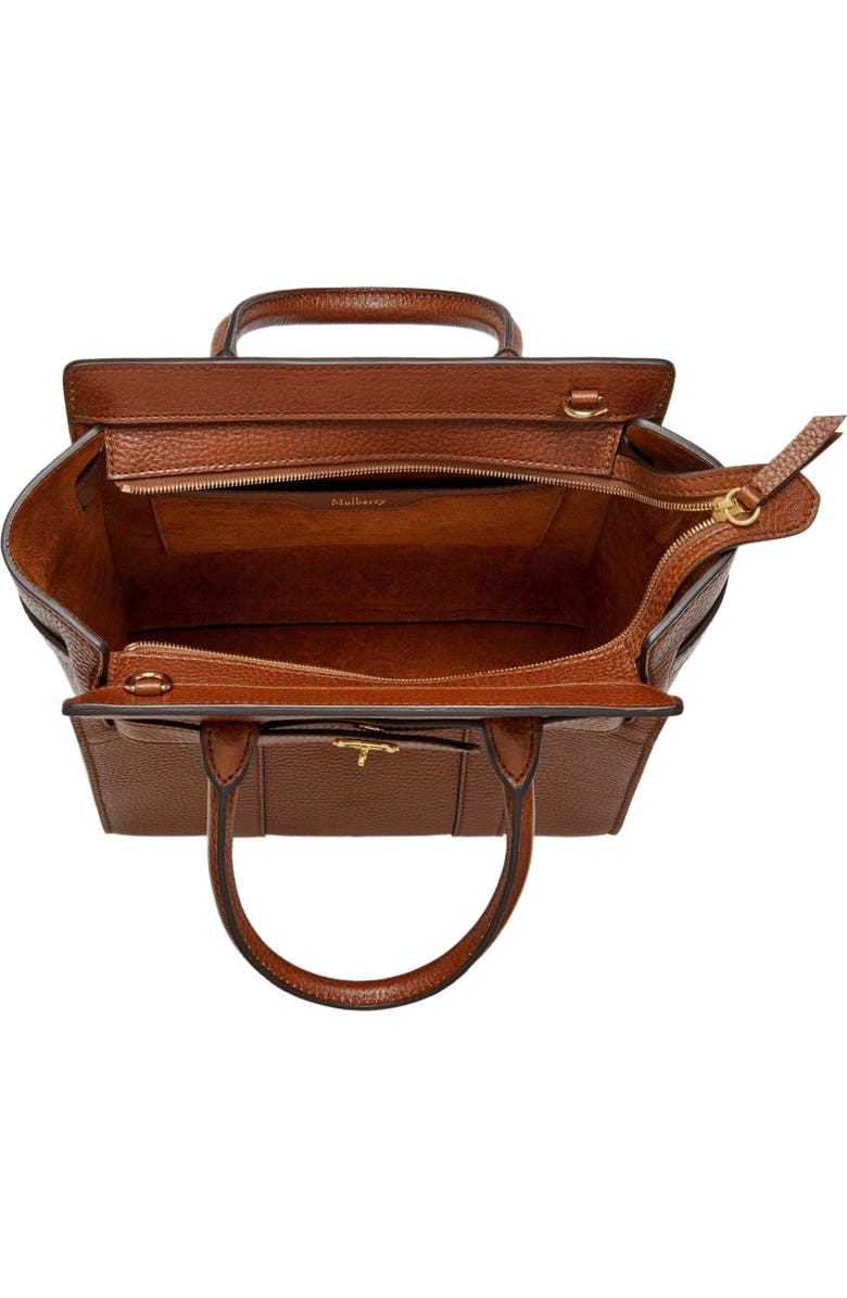 Mulberry Mini Zipped Bayswater Leather Satchel, Alternate, color, Oak