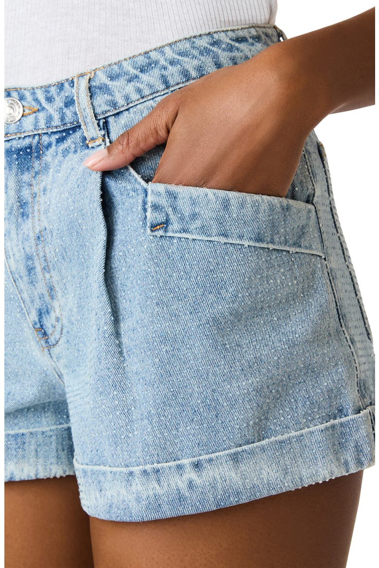 Cici Cuff Denim Short, Alternate, color, SEABREEZE BLUE