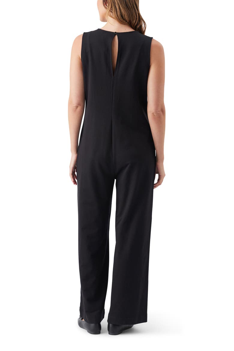 Leni Sleeveless Maternity/Nursing Jumpsuit, Alternate, color, Black