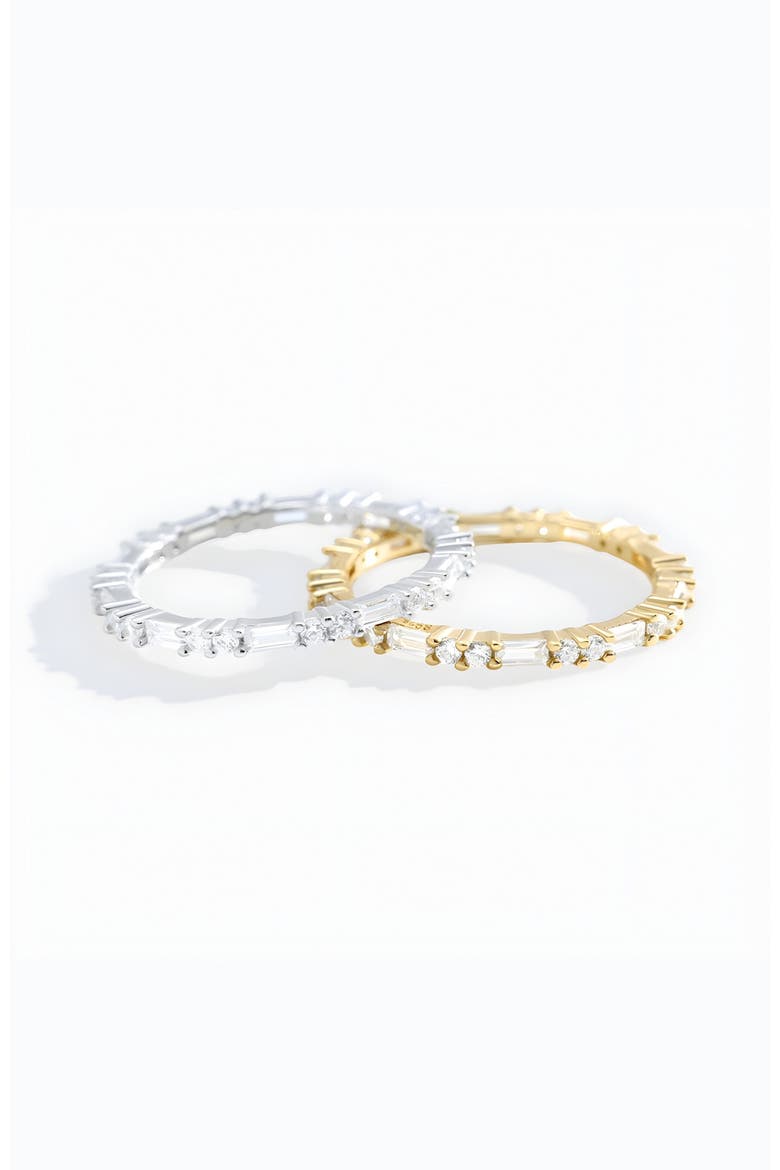 Baguette Gemstone Stacking Ring, Alternate, color, Gold