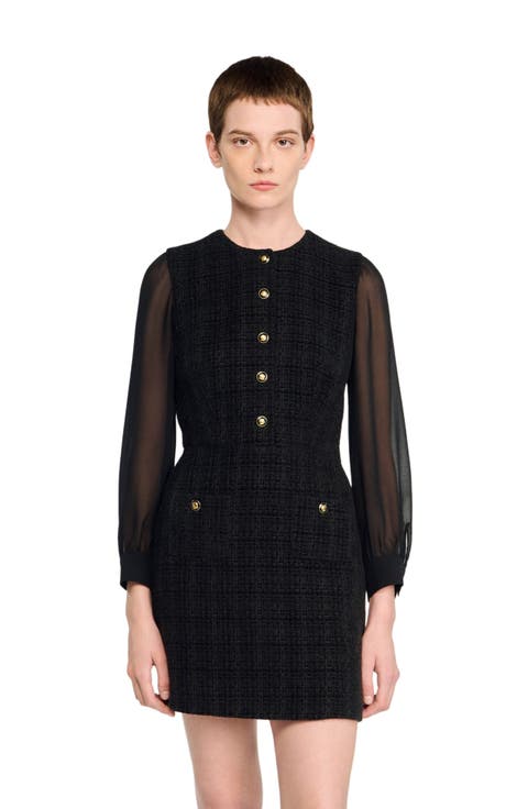 Long-sleeved short dress