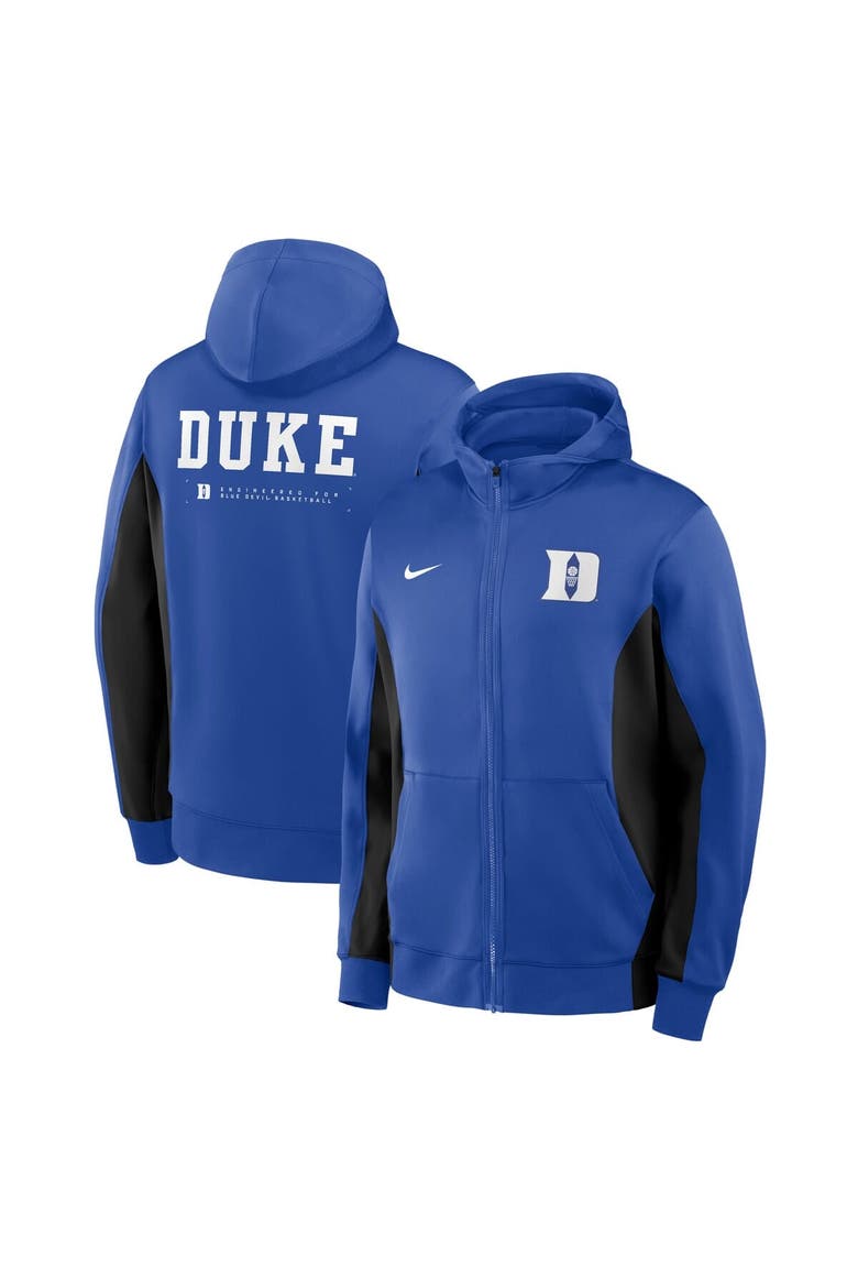 Men's Nike Royal/Black Duke Blue Devils Dri-FIT Game Full-Zip Hoodie Jacket, Main, color, Royal