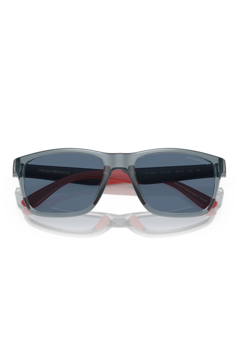 Kids' 48mm Pillow Sunglasses, Alternate, color, SHINY BLUE / DARK BLUE