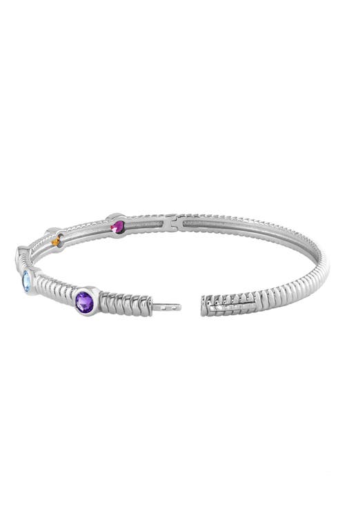 Effy Sterling Silver Station Bangle In Silver