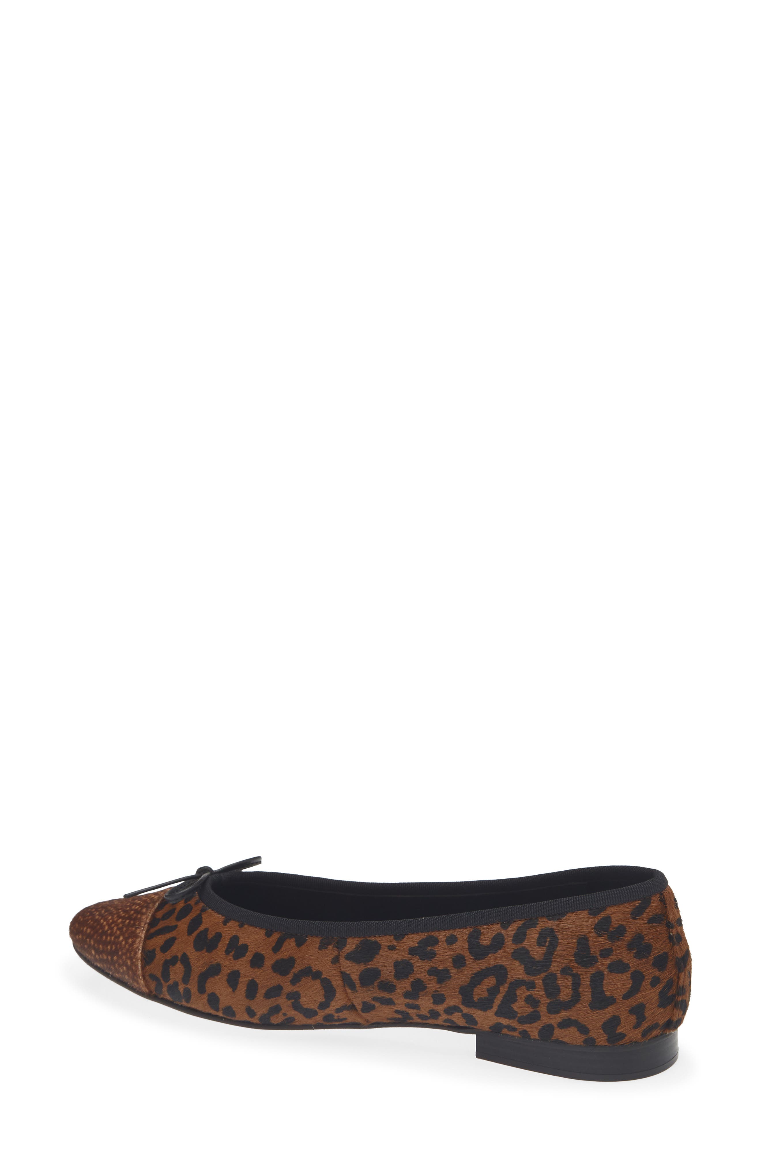 Arabesq Cap Toe Flat, Alternate, color, BROWN HAIR MULTI