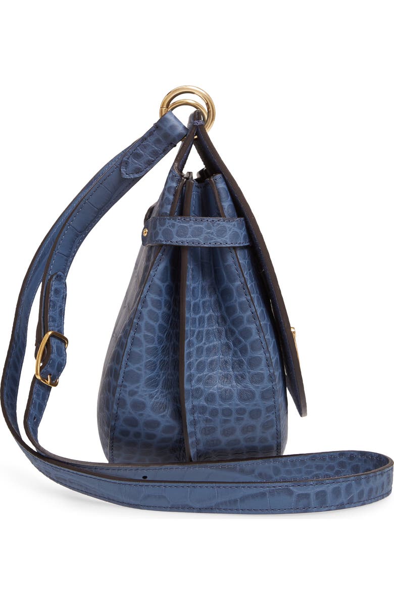 Mulberry Amberley Croc Embossed Leather Crossbody Bag, Alternate, color,
