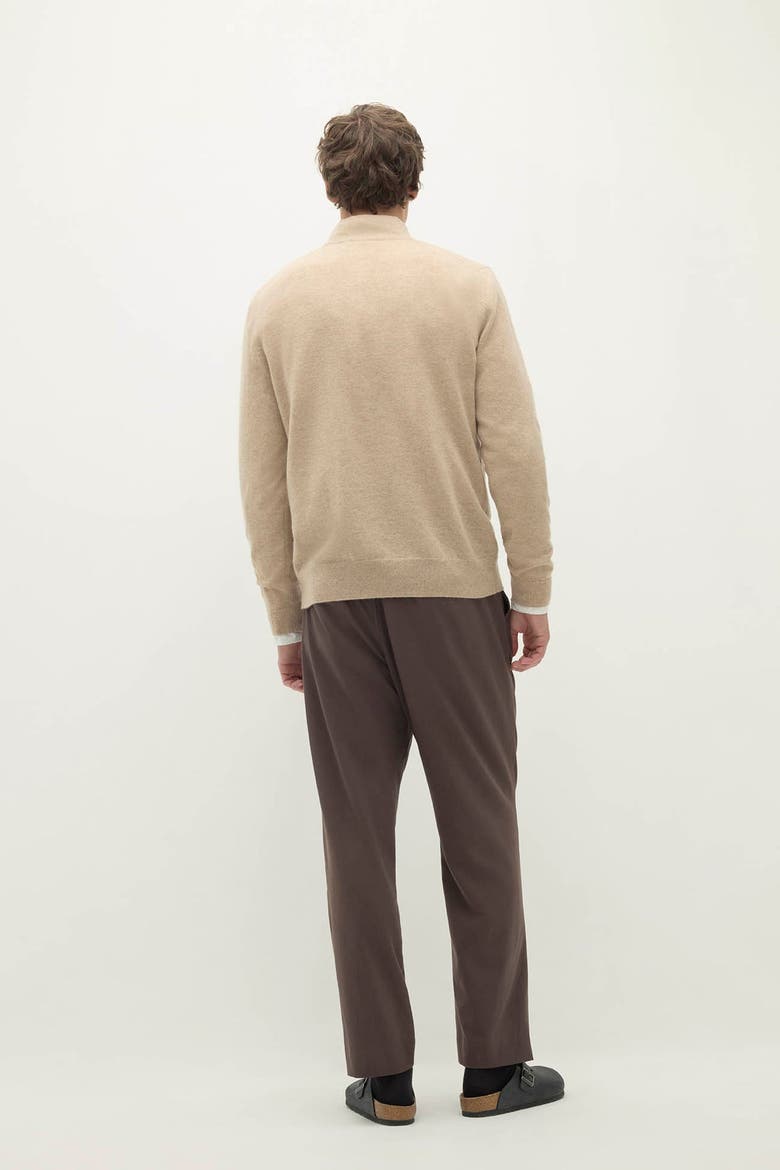 Phillip Cashmere Quarter-Zip, Alternate, color, Flax