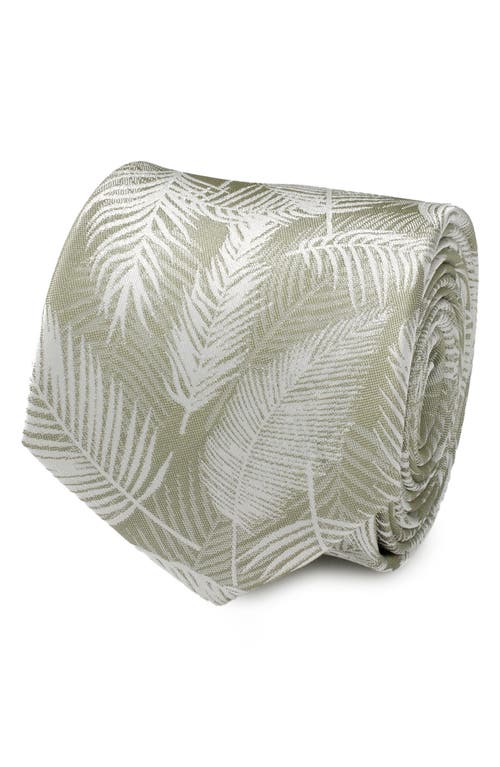 Cufflinks, Inc . Palm Leaf Print Silk Blend Tie In Green