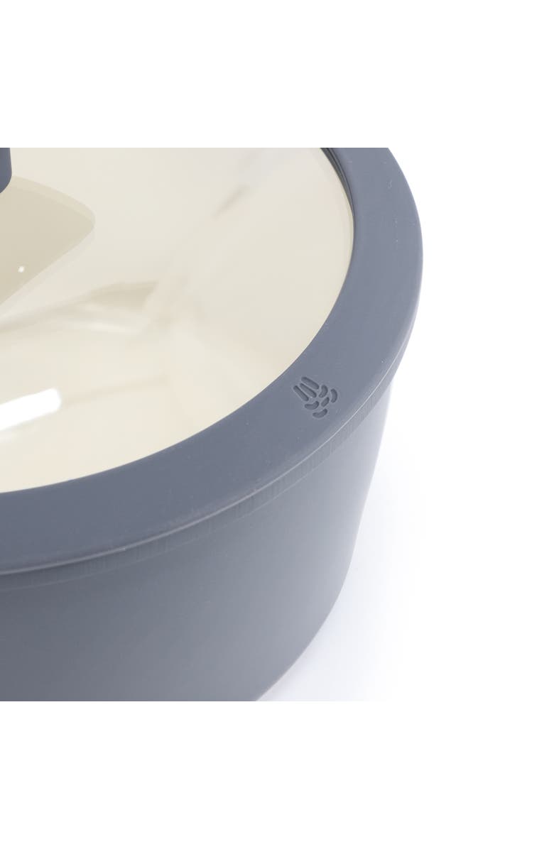 OSTER Rooney 2 Quart Ceramic Nonstick Aluminum Saucepan with Lid, Alternate, color, Grey