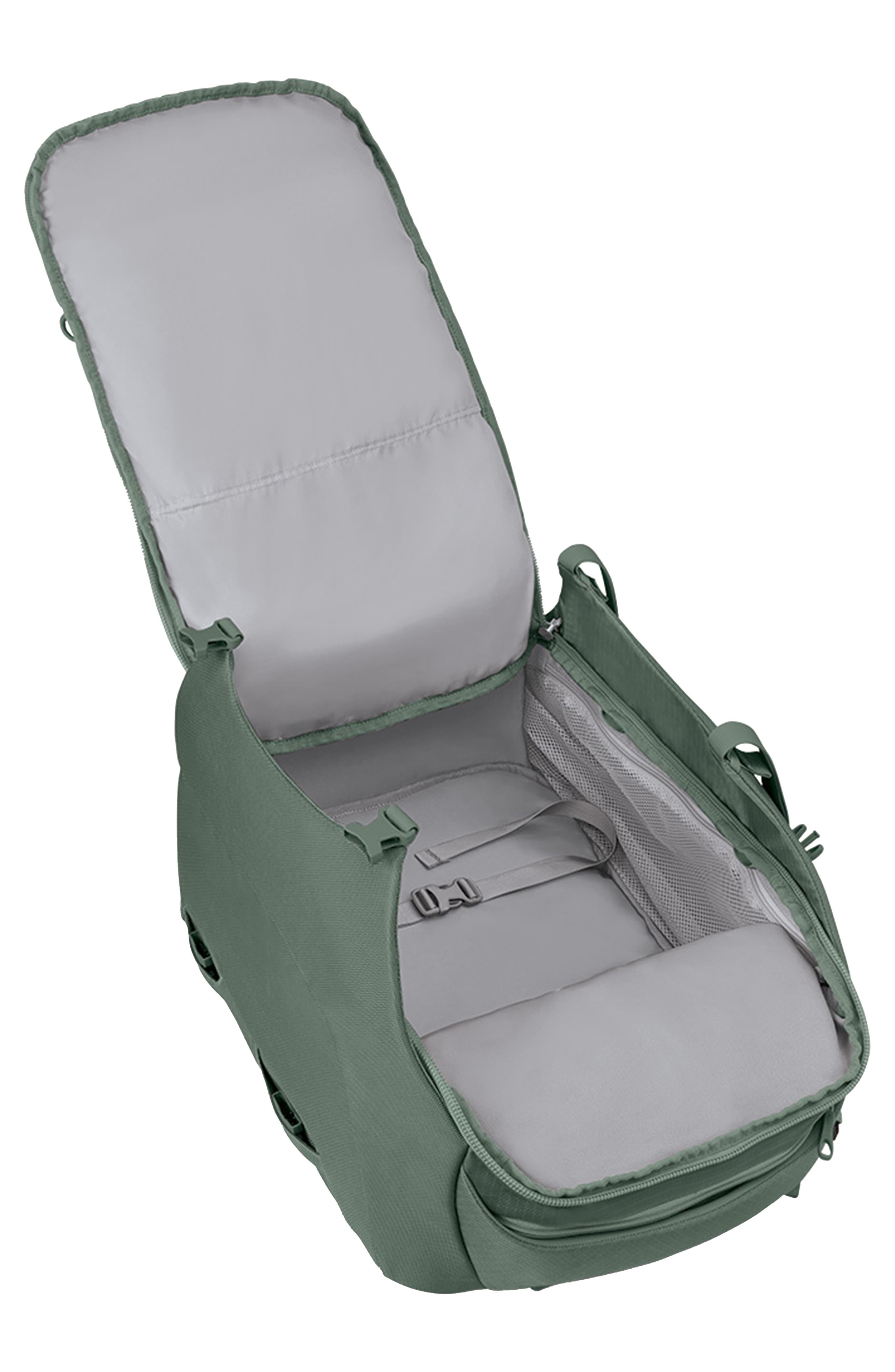 Sojourn Porter 46-Liter Recycled Nylon Travel Backpack, Alternate, color, KOSERET GREEN