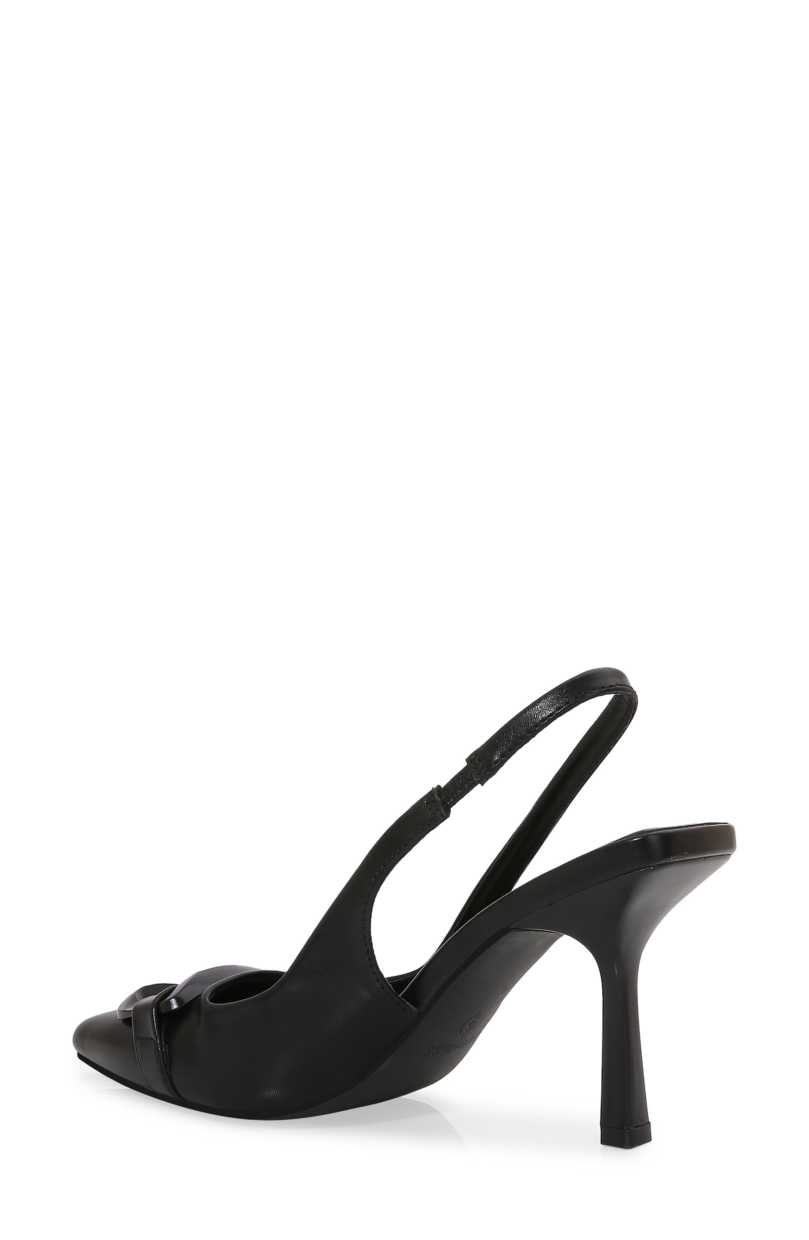BERNESS Buckled Pointed Toe Slingback Pump, Alternate, color, Black
