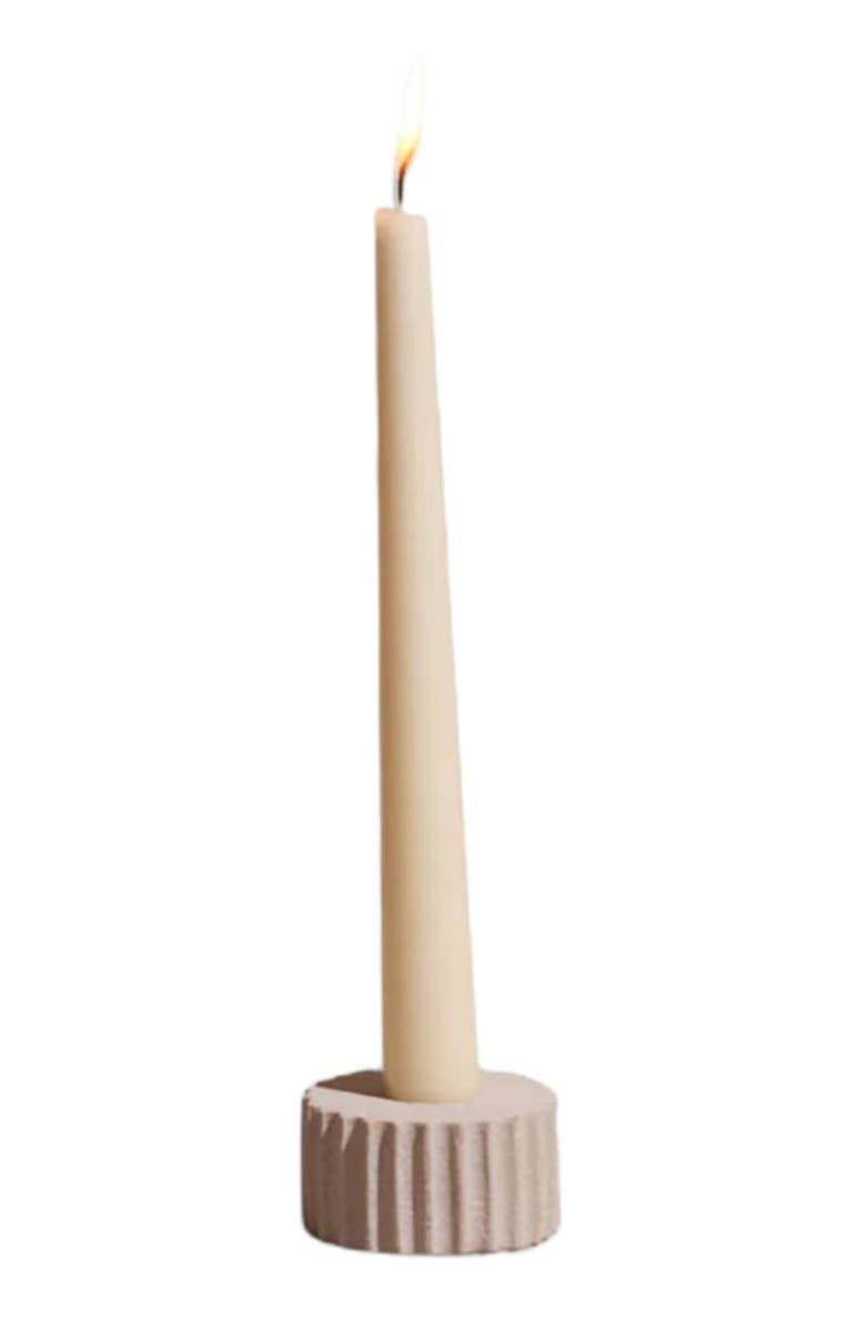 Meso Goods Pilar Small Candle Holder, Main, color, Ivory Low