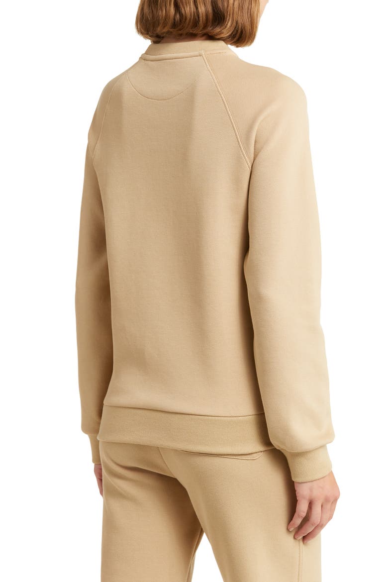 x BANDIER Raglan Sleeve Piqué Sweatshirt, Alternate, color, S1I ECO SAND