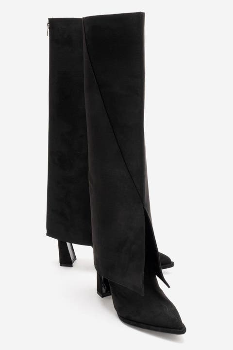 Aja Block Heel Convertible Knee High Boot