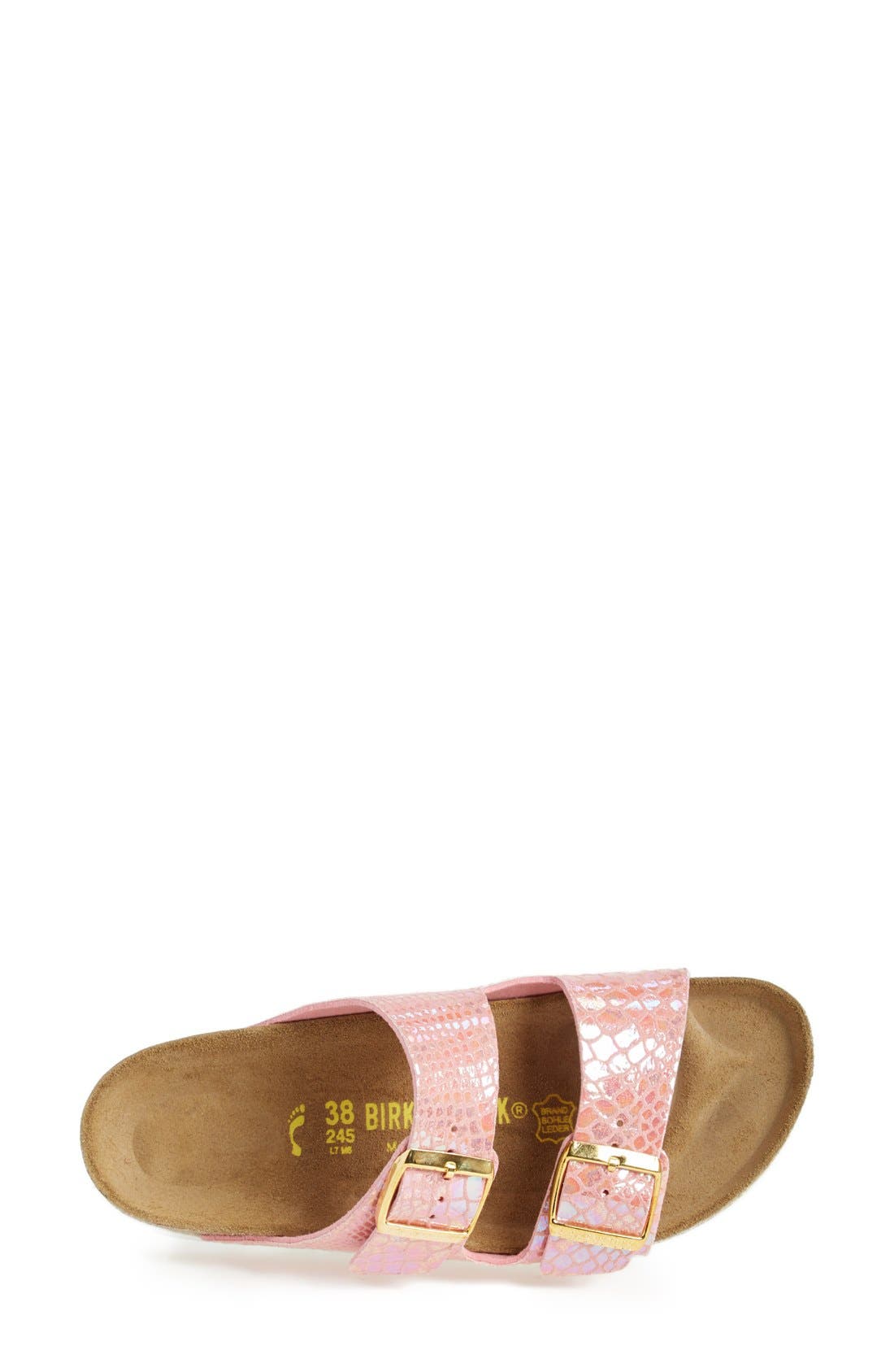Arizona Birko-Flor Sandal, Alternate, color, SHINY SNAKE ROSE FAUX LEATHER
