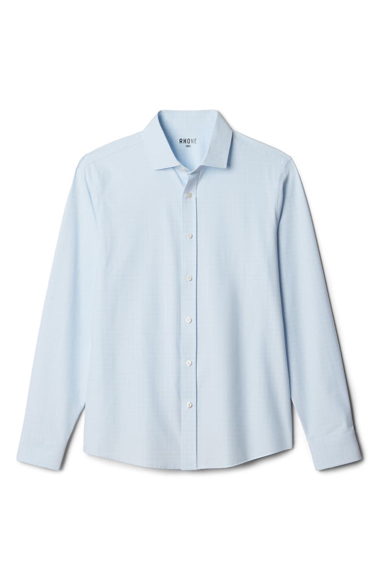 Rhone State of Mind Slim Fit Button-Up Shirt, Alternate, color, Light Blue Check