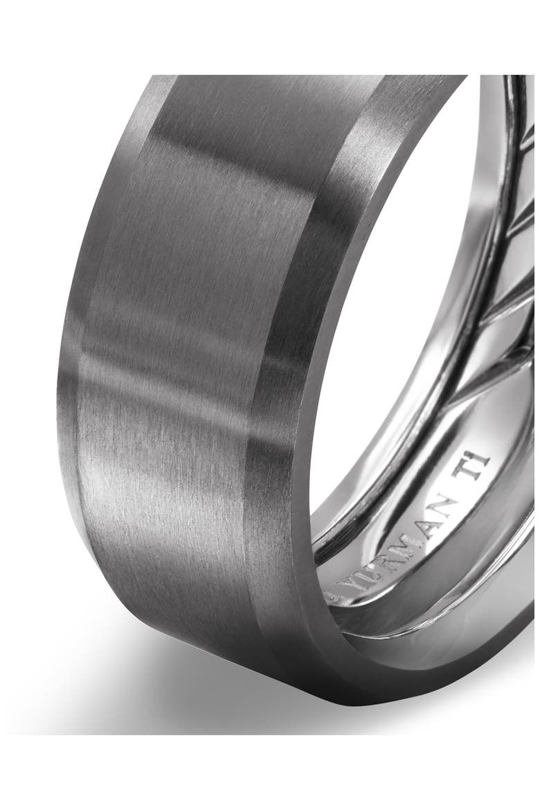 Beveled Titanium Band, Alternate, color, TITANIUM