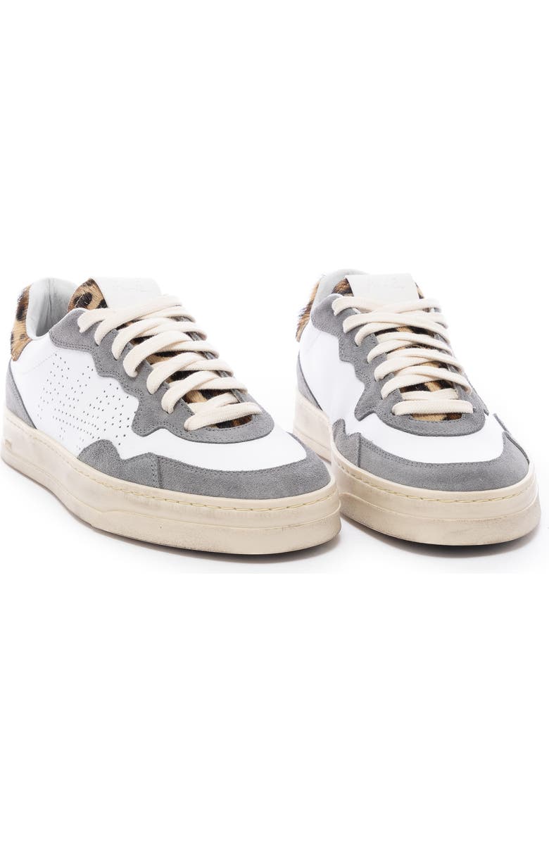 P448 Bali Lace-Up Sneaker, Main, color, White/ Leopard Brown