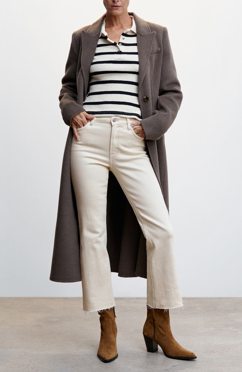 MANGO Crop Flare Jeans, Alternate, color,