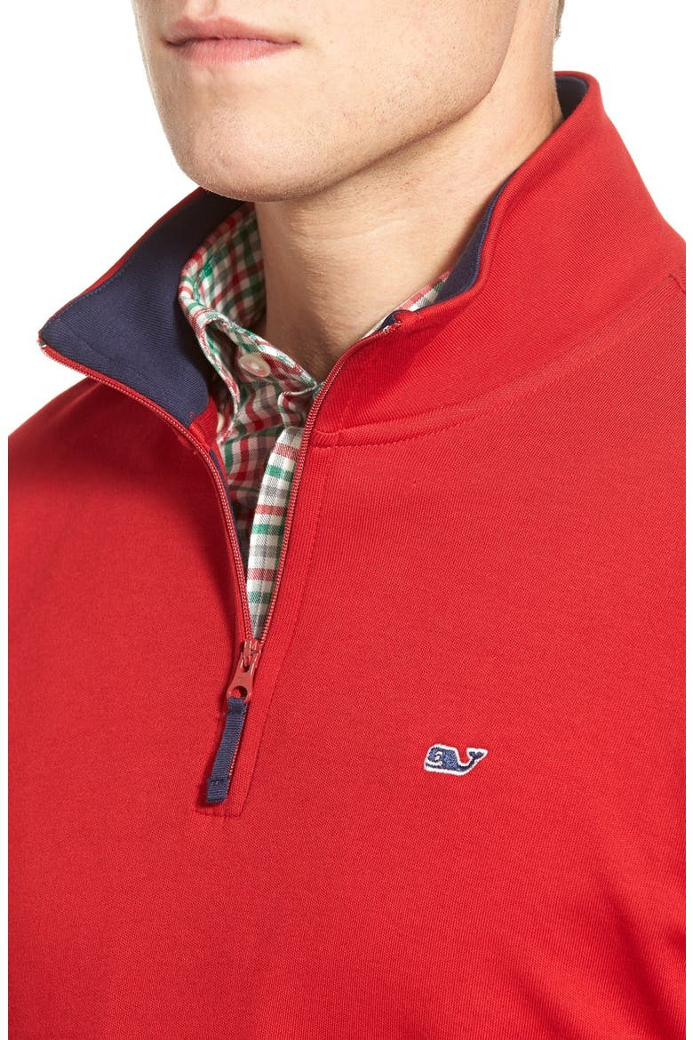 Quarter Zip Cotton Jersey Sweatshirt, Alternate, color, MEDIUM HEATHER GREY