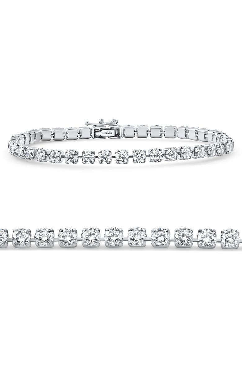 Bliss Diamond Platinum 6Ct Diamond Tennis Bracelet 7" Lab Grown, Main, color, Platinum