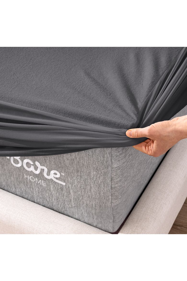Cotton Terry Waterproof Mattress Protector, Alternate, color, Grey