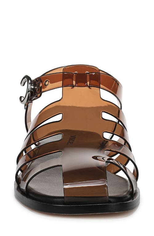 Shop Vince Melina Jelly Ankle Strap Fisherman Sandal In Bright Brown