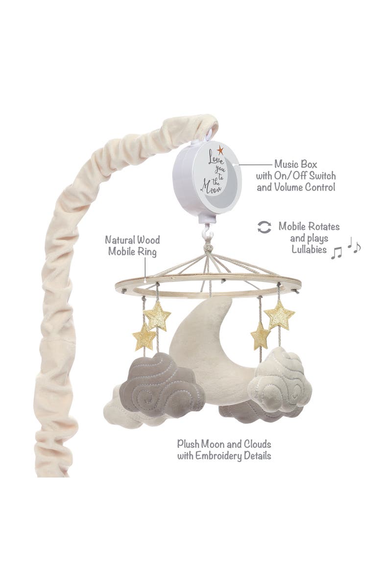 Goodnight Moon Musical Baby Crib Mobile Soother Toy - Stars/Clouds, Alternate, color, Cream