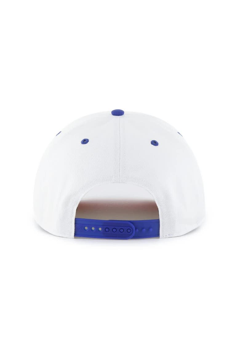 Men's '47 White/Royal New York Giants Roscoe Two-Toned Hitch Adjustable Hat, Alternate, color, White