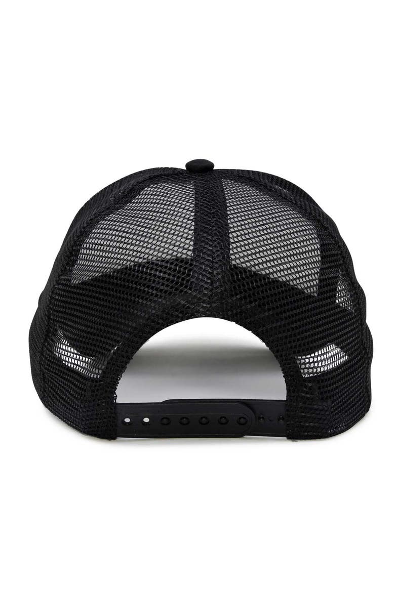 Kinder Planet Snapback Trucker Hat, Alternate, color, Black White