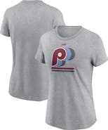 Nike Women's Nike Heather Gray Philadelphia Phillies Logo T-Shirt
