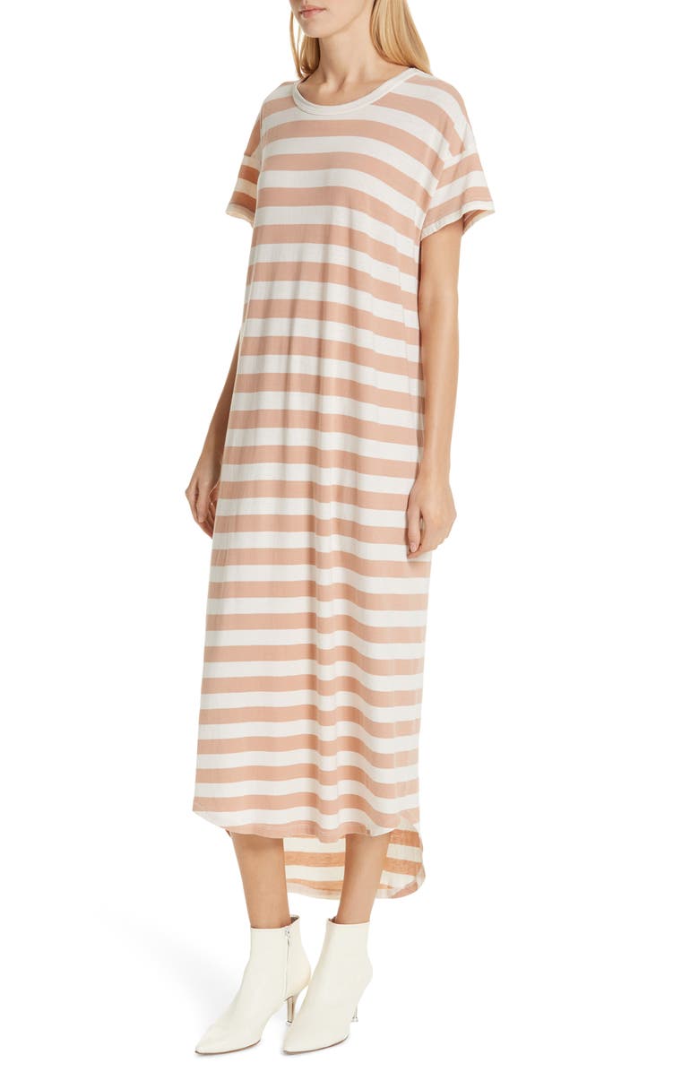 THE GREAT. The Boxy Shirttail Midi Dress, Alternate, color, 