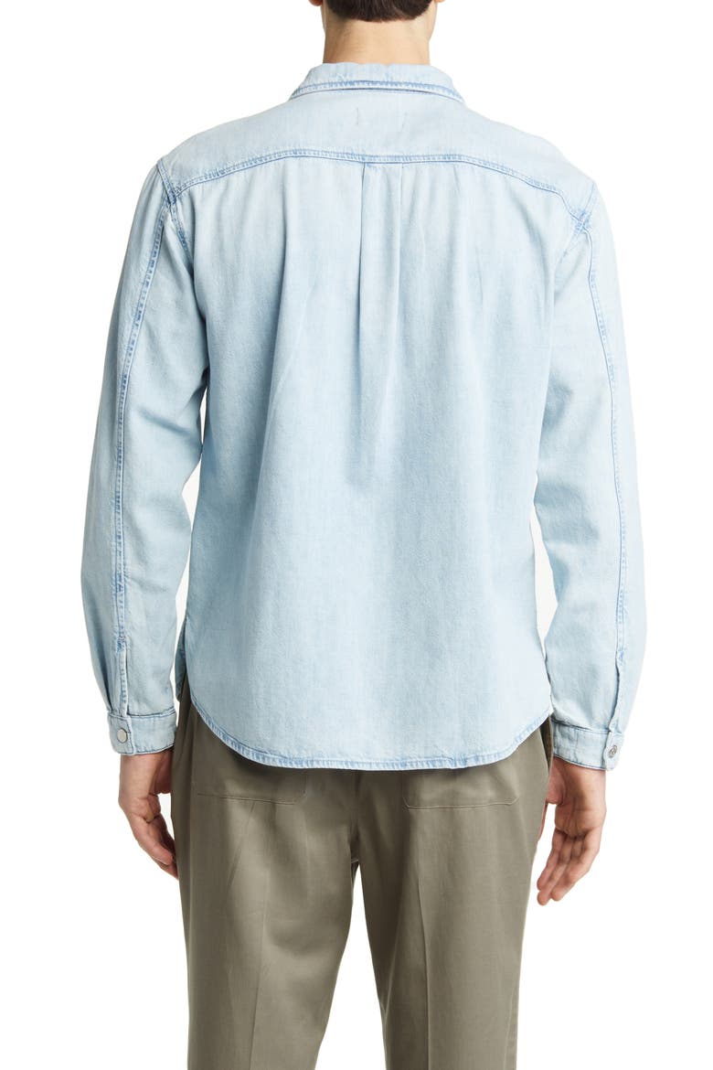Denim Button-Up Shirt, Alternate, color, SUNBLEACHED