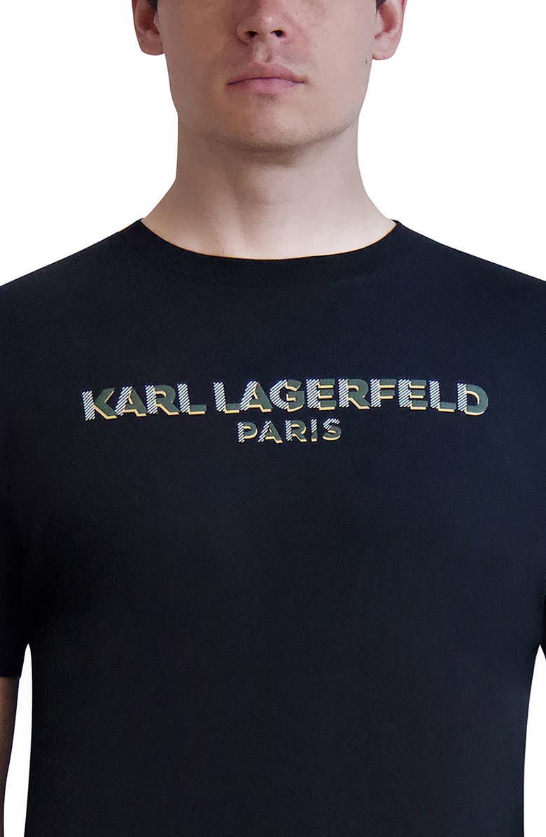 KARL LAGERFELD PARIS Logo Cotton Graphic T-Shirt, Alternate, color,
