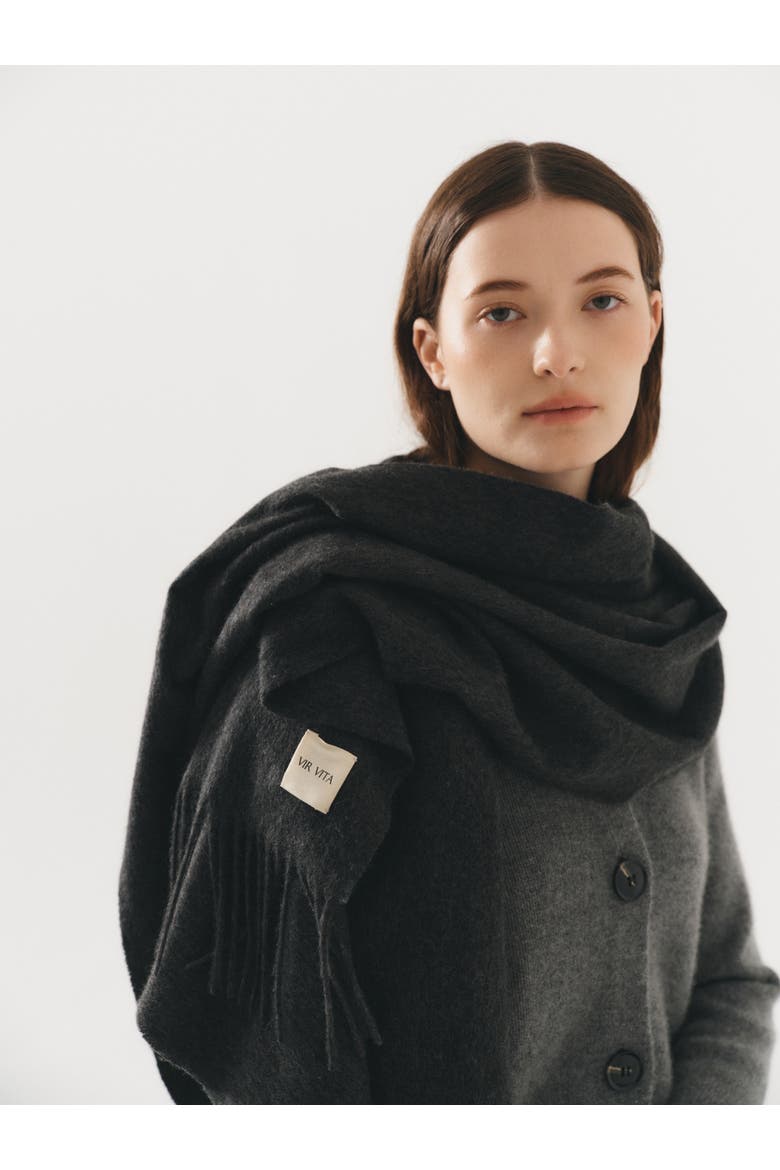 Amandine Scarf, Alternate, color, Anthracite