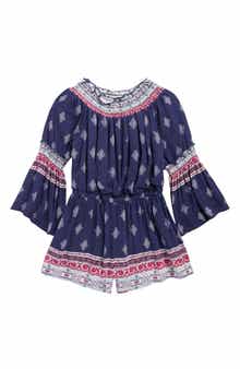 Print Long Sleeve Romper