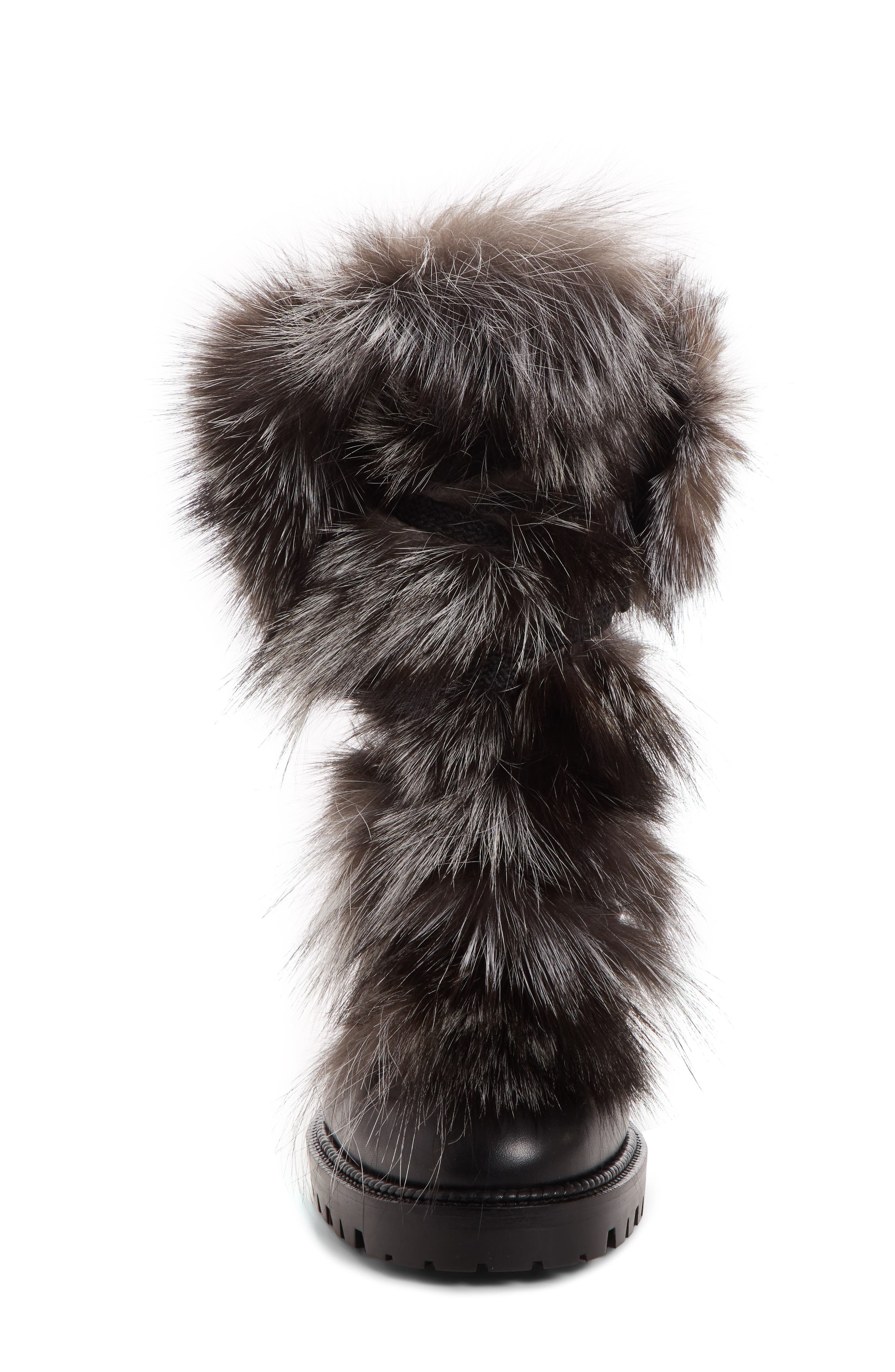 Christian Louboutin Fanny Genuine Fur Boot, Alternate, color, 