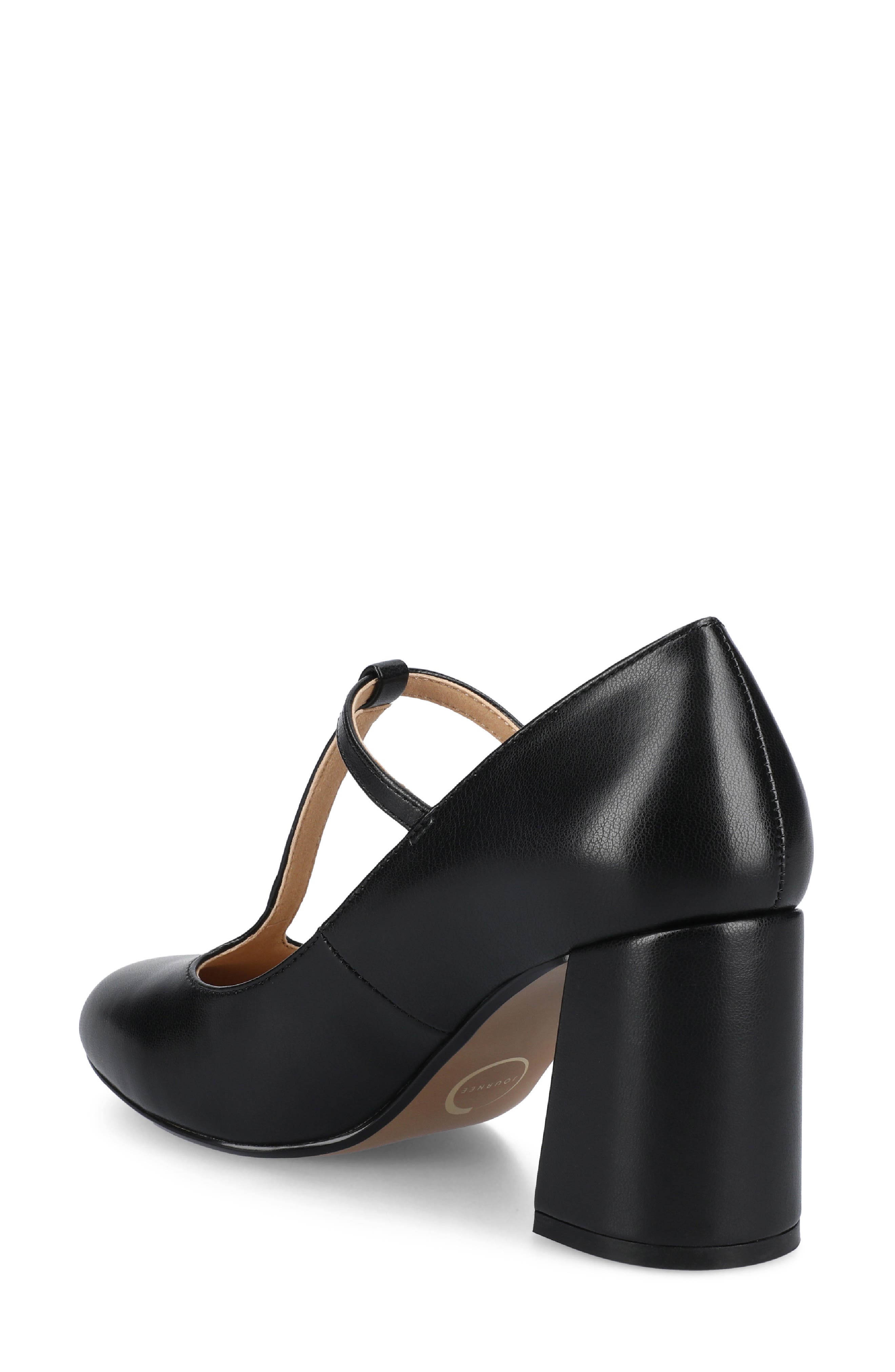 Journee Collection Talani T-Strap Pump, Alternate, color, Black