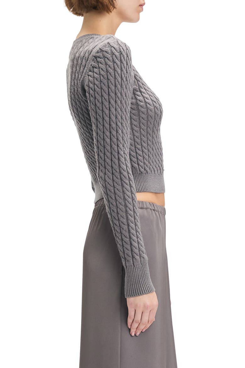 The Feel Good Cable Stitch Sweater, Alternate, color, GREY SHADOW